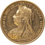 1893 Gold Half-Sovereign Proof Good extremely fine. (AGW=0.1176 oz.)