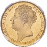 1823 Gold 2 Pounds (Double Sovereign) NGC MS 61 #6321083-001 (AGW=0.4711 oz.)