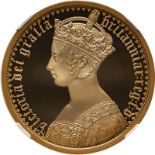 2021 Gold 200 Pounds (2 oz.) Queen Victoria Gothic Crown Plain Edge Proof NGC PF 69 ULTRA CAMEO #213