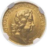 1718 Gold 1/4 Guinea NGC MS 64 #3347700-008 (AGW=0.0589 oz.)