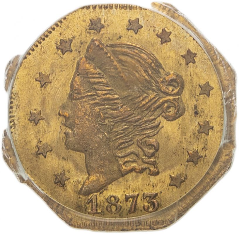 United States 1873 Gold 1/2 Dollar PCGS MS64 #06415134 (AGW=0.0084 oz.)