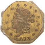 United States 1873 Gold 1/2 Dollar PCGS MS64 #06415134 (AGW=0.0084 oz.)