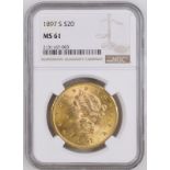 United States 1897 Gold 20 Dollars Liberty Head - Double Eagle NGC MS 61 #2131167-003 (AGW=0.9856 oz