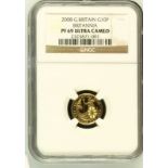 2008 Gold 10 Pounds (1/10 oz.) Britannia Proof NGC PF 69 ULTRA CAMEO #2323871-001