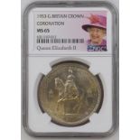 1953 CuproNickel Crown Coronation NGC MS 65 #6321107-012