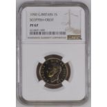 1950 CuproNickel Shilling Scottish Proof Single Finest NGC PF 67 #6318471-009