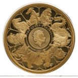 2021 Gold 100 Pounds (1 oz.) The Queen's Beasts 2021 Proof Box & COA