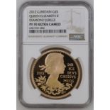 2012 Gold 5 Pounds (Crown) Diamond Jubilee Proof NGC PF 70 ULTRA CAMEO #6321701-004 (AGW=1.1777 oz.)