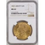 United States 1907 Gold 20 Dollars Liberty Head - Double Eagle NGC MS 62 #2131167-018 (AGW=0.9856 oz