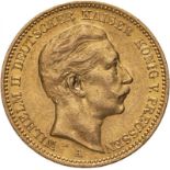 Germany: Prussia Wilhelm II 1904 A Gold 20 Mark (AGW=0.2305 oz.)