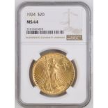 United States 1924 Gold 20 Dollars Saint-Gaudens; Double Eagle NGC MS 64 #2131167-019 (AGW=0.9674 oz