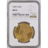 United States 1899 Gold 20 Dollars Liberty Head - Double Eagle NGC MS 61 #2131167-006 (AGW=0.9856 oz