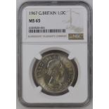 1967 CuproNickel Halfcrown NGC MS 65 #6320520-031