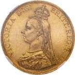 1887 Gold 5 Pounds (5 Sovereigns) NGC MS 63 #3069855-007 (AGW=1.1777 oz.)