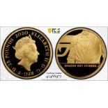 2020 Gold 25 Pounds (1/4 oz.) James Bond, Shaken not Stirred Proof PCGS PR69 DCAM #41466972 Box & CO