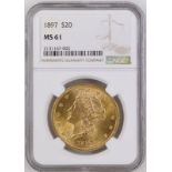 United States 1897 Gold 20 Dollars Liberty Head - Double Eagle NGC MS 61 #2131167-002 (AGW=0.9856 oz
