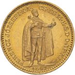 Hungary Franz Joseph 1897 KB Gold 20 Korona About uncirculated (AGW=0.1961 oz.)
