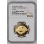 2013 Gold 2 Pounds London Underground - The Roundel Proof NGC PF 69 ULTRA CAMEO #5880695-012 (AGW=0.