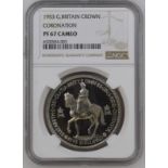 1953 CuproNickel Crown Coronation Proof NGC PF 67 CAMEO #6320504-003