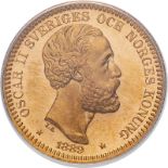Sweden Oscar II 1889 EB Gold 20 Kronor PCGS MS66 #5497994 (AGW=0.2593 oz.)