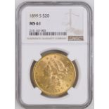 United States 1899 Gold 20 Dollars Liberty Head - Double Eagle NGC MS 61 #2131167-005 (AGW=0.9856 oz