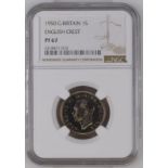 1950 CuproNickel Shilling English Proof Equal-finest NGC PF 67 #6318471-010