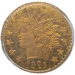 United States 1880/76 Gold Quarter Dollar PCGS MS64 #08299671 (AGW=0.0058 oz.)