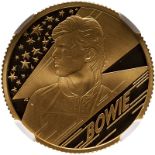 2020 Gold 25 Pounds (1/4 oz.) Music Legends - David Bowie Proof NGC PF 70 ULTRA CAMEO #6055731-018 B