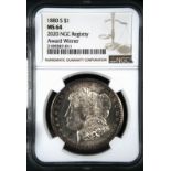 United States 1880 S Silver 1 Dollar NGC MS 64 #2109287-011