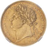 1821 Gold Sovereign NGC AU 53 #6057584-001 (AGW=0.2355 oz.)