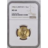 1966 Gold Sovereign NGC MS 64 #5789744-002 (AGW=0.2355 oz.)