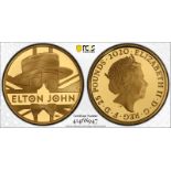 2020 Gold 25 Pounds (1/4 oz.) Music Legends - Elton John Proof PCGS PR69 DCAM #41468947 Box & COA