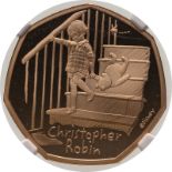 2020 Gold 50 Pence Christopher Robin Proof NGC PF 70 ULTRA CAMEO #5880710-007 (AGW=0.4570 oz.)