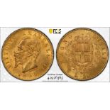 Italy Vittorio Emanuele II 1865 T BN Gold 20 Lire PCGS MS63 #42926365 (AGW=0.1867 oz.)