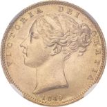 1849 Gold Sovereign NGC MS 62 #2125261-001 (AGW=0.2355 oz.)