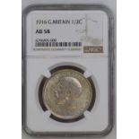 1916 Silver Halfcrown NGC AU 58 #6296895-008