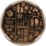 2021 Gold 50 Pence 2021 Issue Commemorating the Tokyo Olympics Proof NGC PF 69 ULTRA CAMEO #2866129-