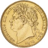 1821 Gold Sovereign Very fine, slightly bent, ex. jewellery (AGW=0.2355 oz.)