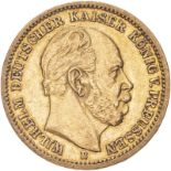 Germany: Prussia Wilhelm I 1873 B Gold 20 Mark Good very fine (AGW=0.2305 oz.)