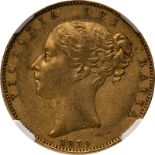 1839 Gold Sovereign R2 NGC AU 50 #6134029-005 (AGW=0.2355 oz.)