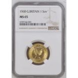 1968 Gold Sovereign NGC MS 65 #5789744-005 (AGW=0.2355 oz.)