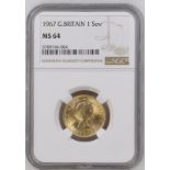 1967 Gold Sovereign NGC MS 64 #5789744-004 (AGW=0.2355 oz.)