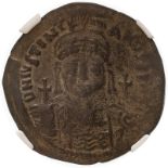 Greece: Byzantine Empire Justinian I (527-565) 541/2 Bronze Follis Ch VF Strike: 4/5 Surface: 2/5, s