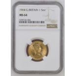 1964 Gold Sovereign NGC MS 64 #5789745-004 (AGW=0.2355 oz.)