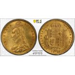 1887 Gold Half-Sovereign Imperfect J DISH L508 PCGS MS63 #42501323 (AGW=0.1176 oz.)