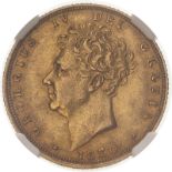 1830 Gold Sovereign NGC AU 55 #5745629-001 (AGW=0.2355 oz.)