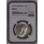 1915 Silver Halfcrown NGC MS 61 #6296887-006