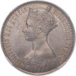 1847 Silver Crown Gothic Proof ("undecimo" on edge) NGC PROOF AU Details #6322302-001