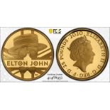 2020 Gold 25 Pounds (1/4 oz.) Music Legends - Elton John Proof PCGS PR70 DCAM #41468932 Box & COA