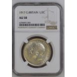 1917 Silver Halfcrown NGC AU 58 #6296895-004